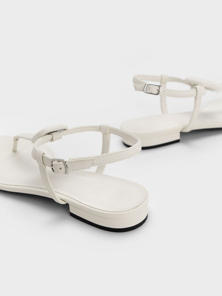 Koa Thong Sandals, White, hi-res