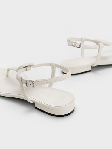 Koa Thong Sandals, White, hi-res