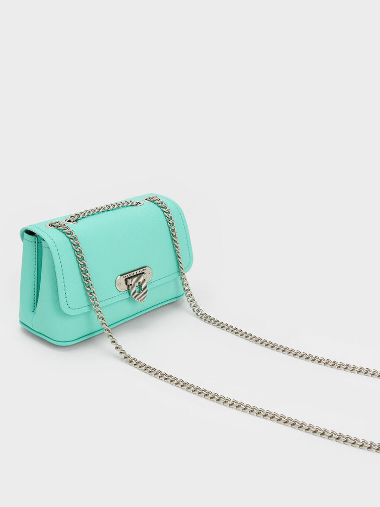 Alcott Push-Lock Chain Bag, Mint Green, hi-res