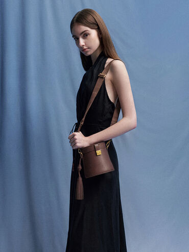 Sianna Bucket Bag, Plum, hi-res