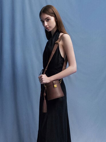 Sianna Bucket Bag, Plum, hi-res