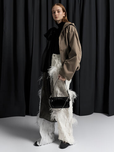 Antonella Chain-Strap Side-Buckle Crossbody Bag, Noir, hi-res