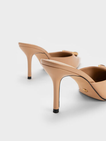 Gabine Patent Leather Mules, Nude, hi-res