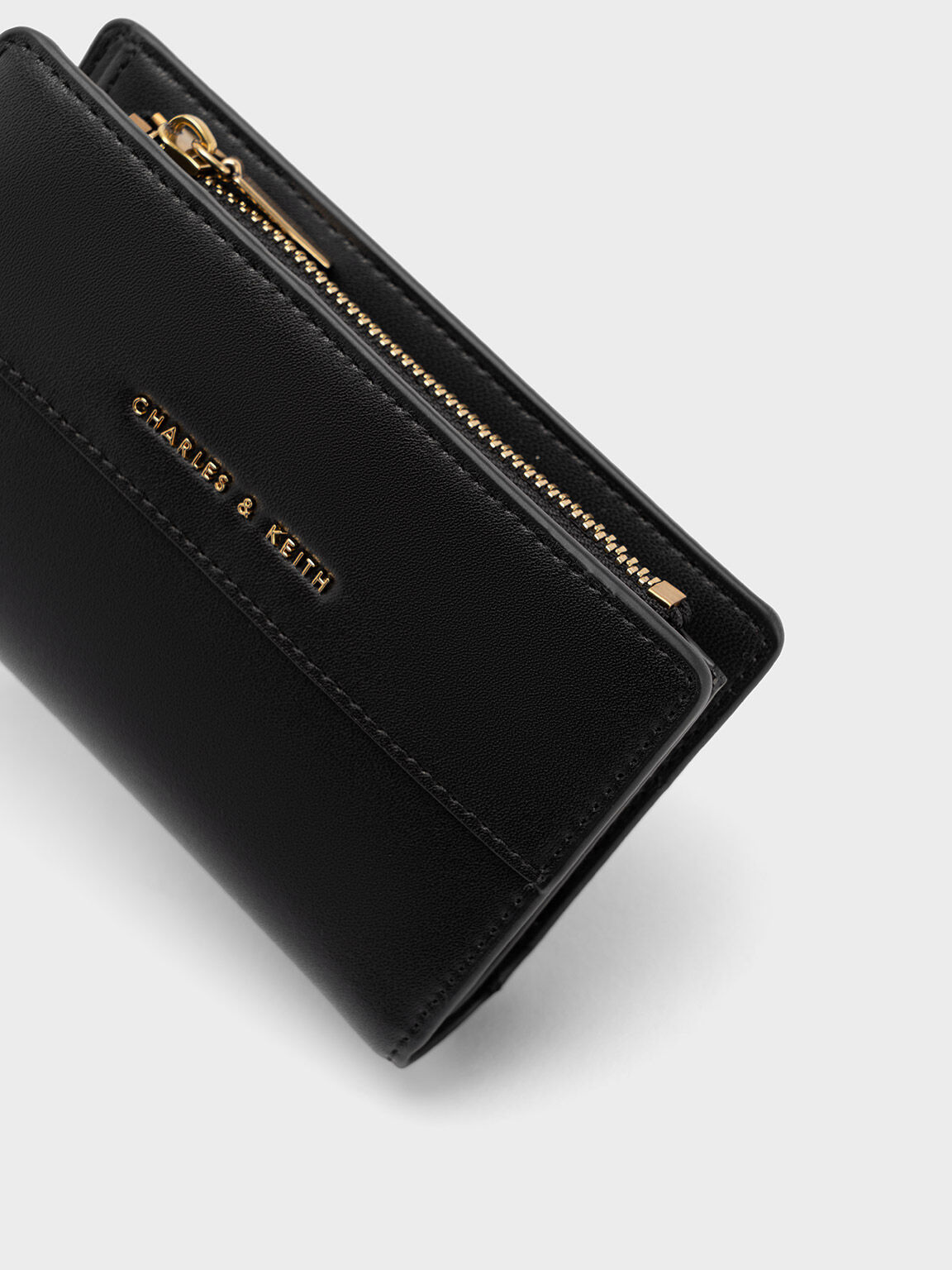 Cadence Top-Zip Wallet - Black