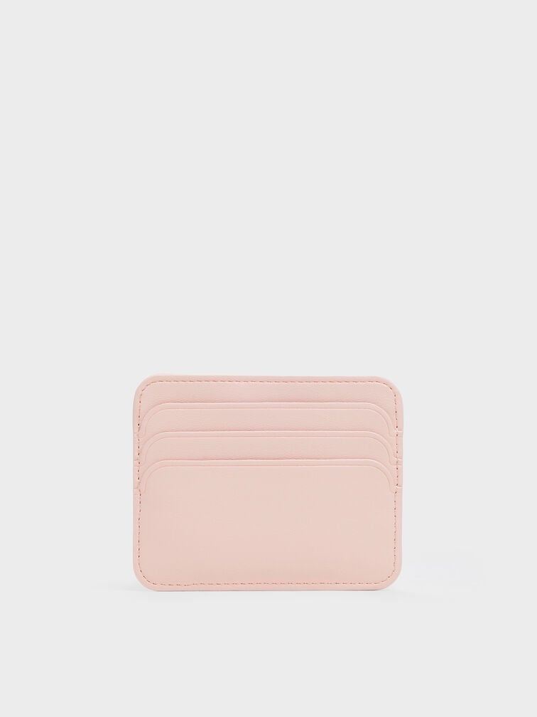 Cleo Quilted Card Holder, Soft Pink, hi-res