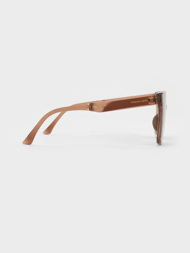 Brea Foldable Sunglasses, Chestnut Brown, hi-res