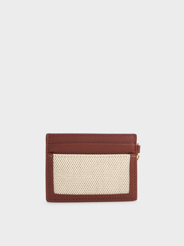 Scottie Canvas Card Holder, Brick, hi-res