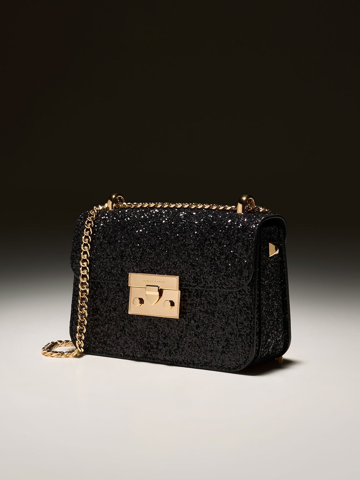 Shop Quilted Tweed Chunky Chain Bags CHARLES KEITH