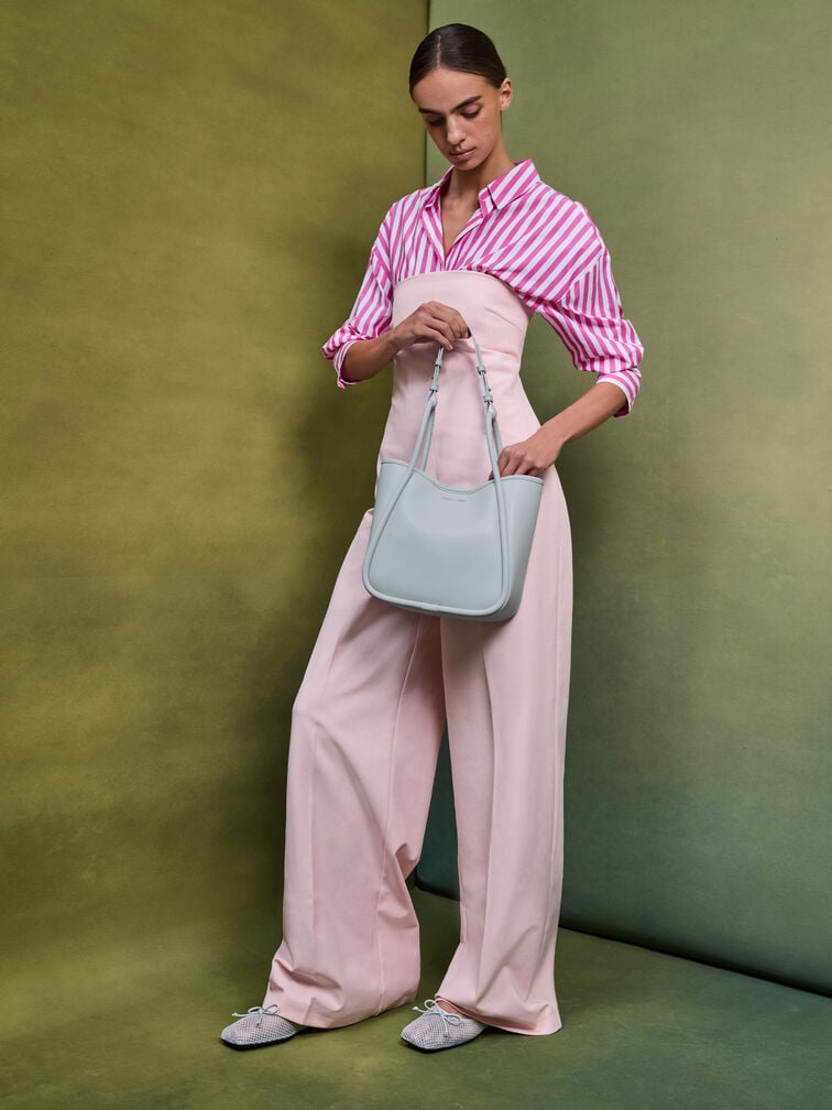 Mini Lyla Tubular Tote Bag, Sea Salt Blue, hi-res