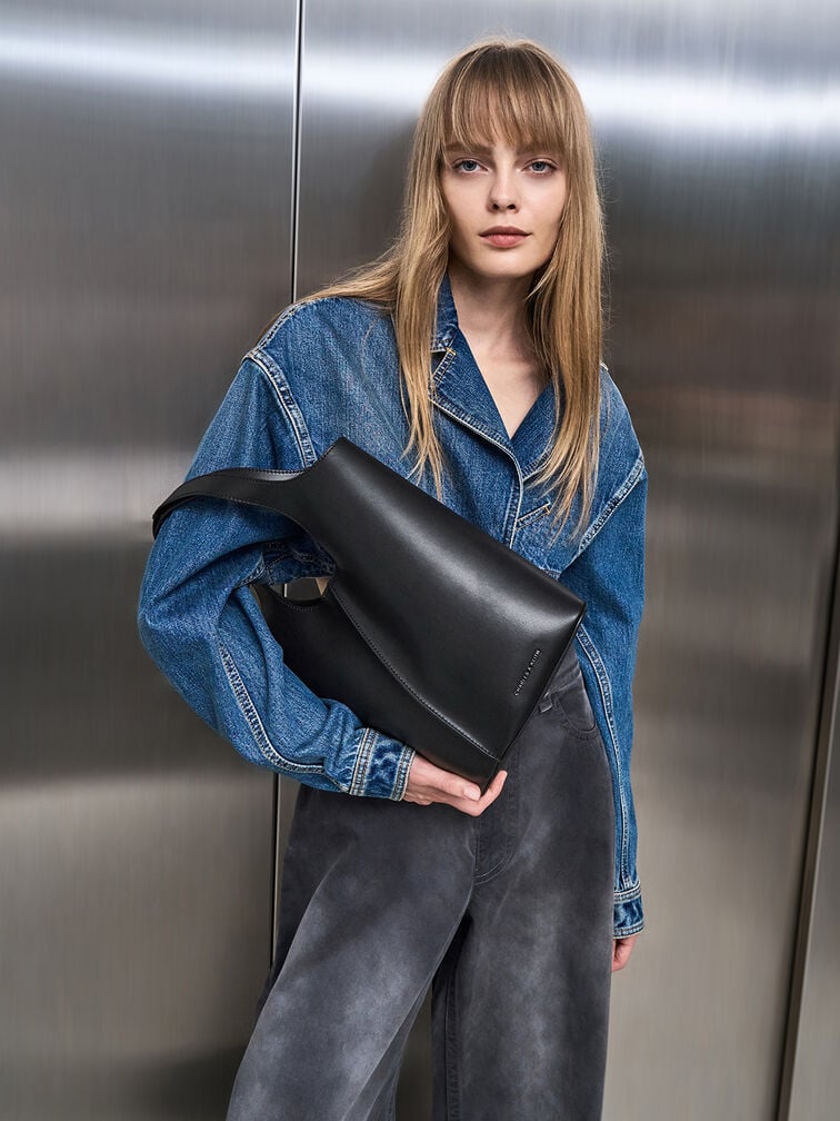Large Arlys Tote Bag, Noir, hi-res