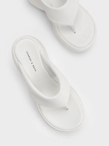 Noemi Platform Wedges, White, hi-res
