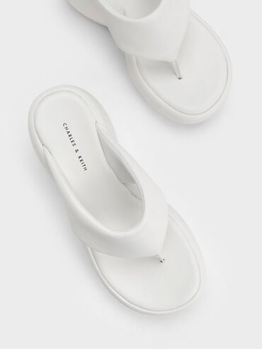 Noemi Platform Wedges, White, hi-res