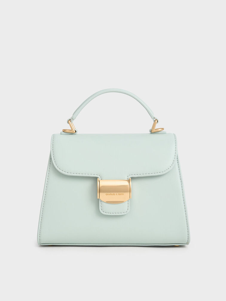 Violetta Trapeze Top Handle Bag, Sage Green, hi-res