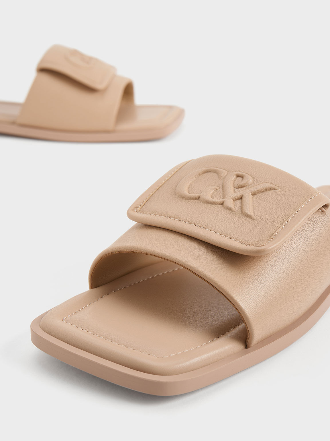Nude slide outlet sandals