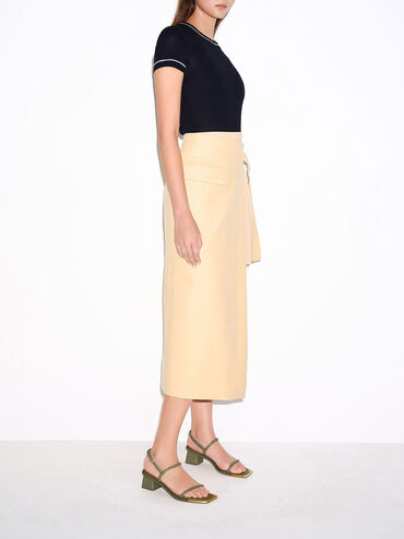 Metallic Tip Strappy Sandals, Olive, hi-res