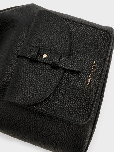 Beryl Drawstring Backpack, Black, hi-res