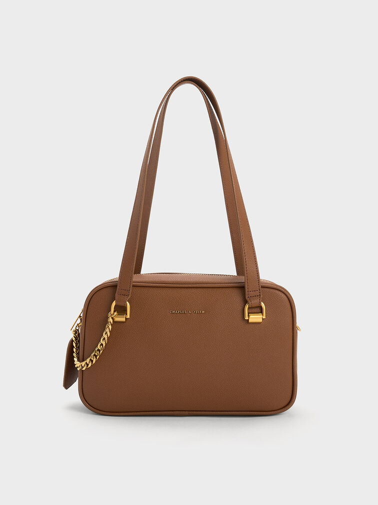 Avis Boxy Shoulder Bag, Chocolate, hi-res