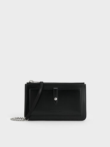 Rebel Top-Zip Long Wallet, Noir, hi-res