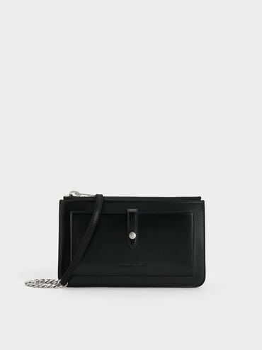 Rebel Top-Zip Long Wallet, Noir, hi-res