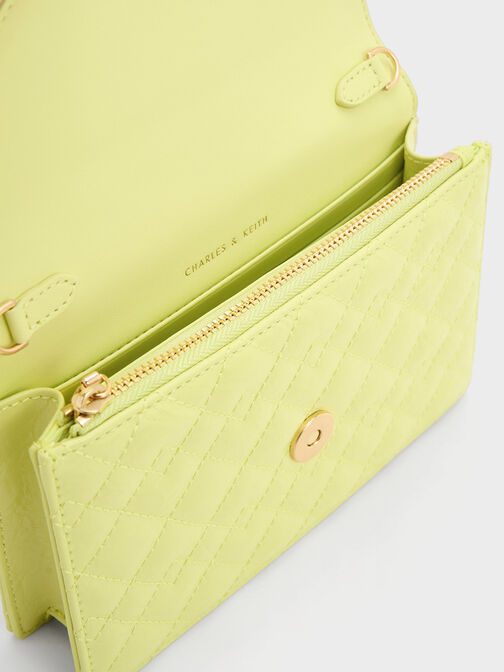 Duo Quilted Envelope Clutch, Butter, hi-res