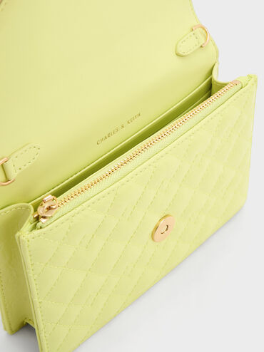 Duo Quilted Envelope Clutch, Butter, hi-res
