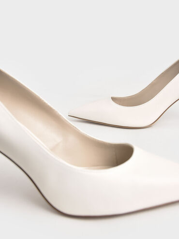 Classic Stiletto Heel Pumps, Cream, hi-res