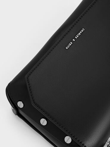 Clea Chain-Handle Bag, Noir, hi-res