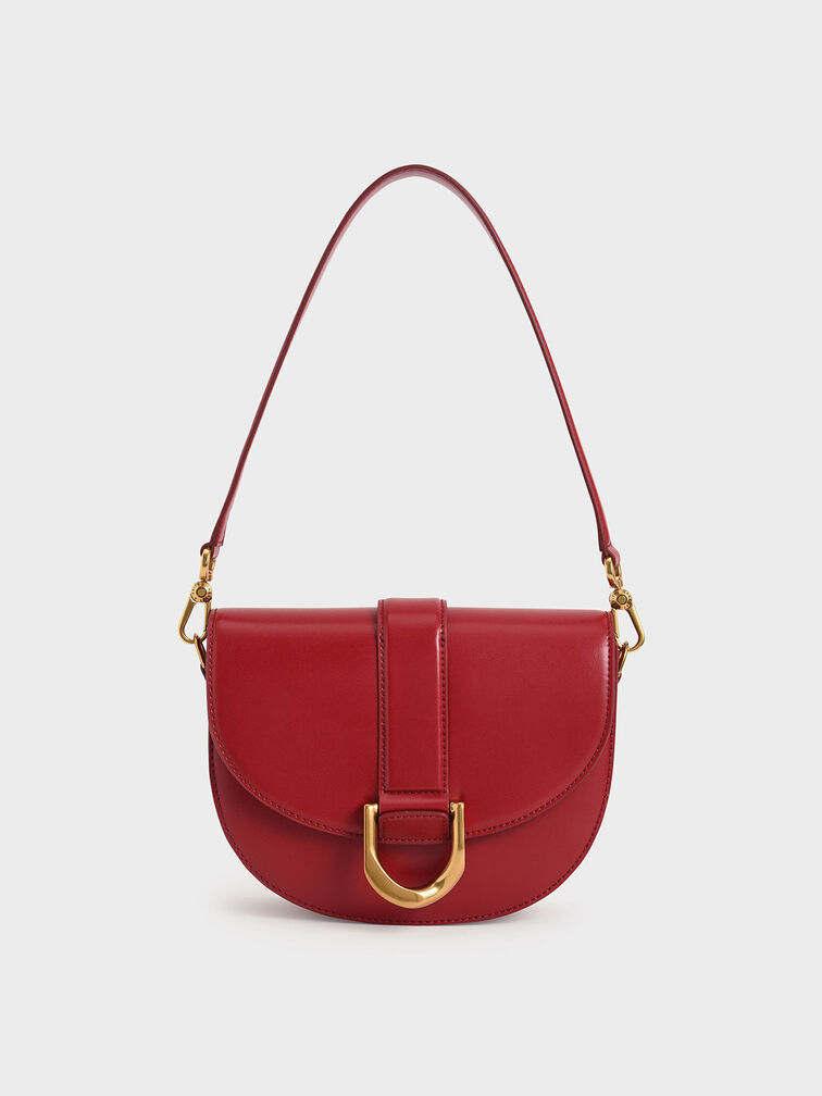 Gabine Saddle Bag, Red, hi-res