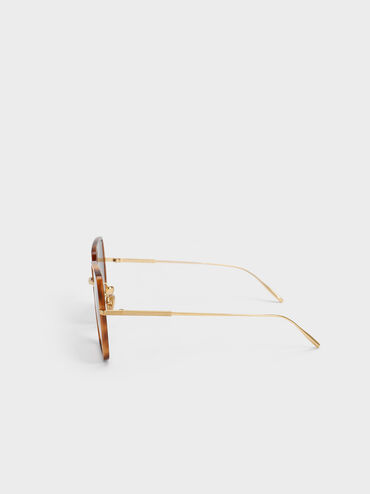 Oversized Square Butterfly Sunglasses, T. Shell, hi-res