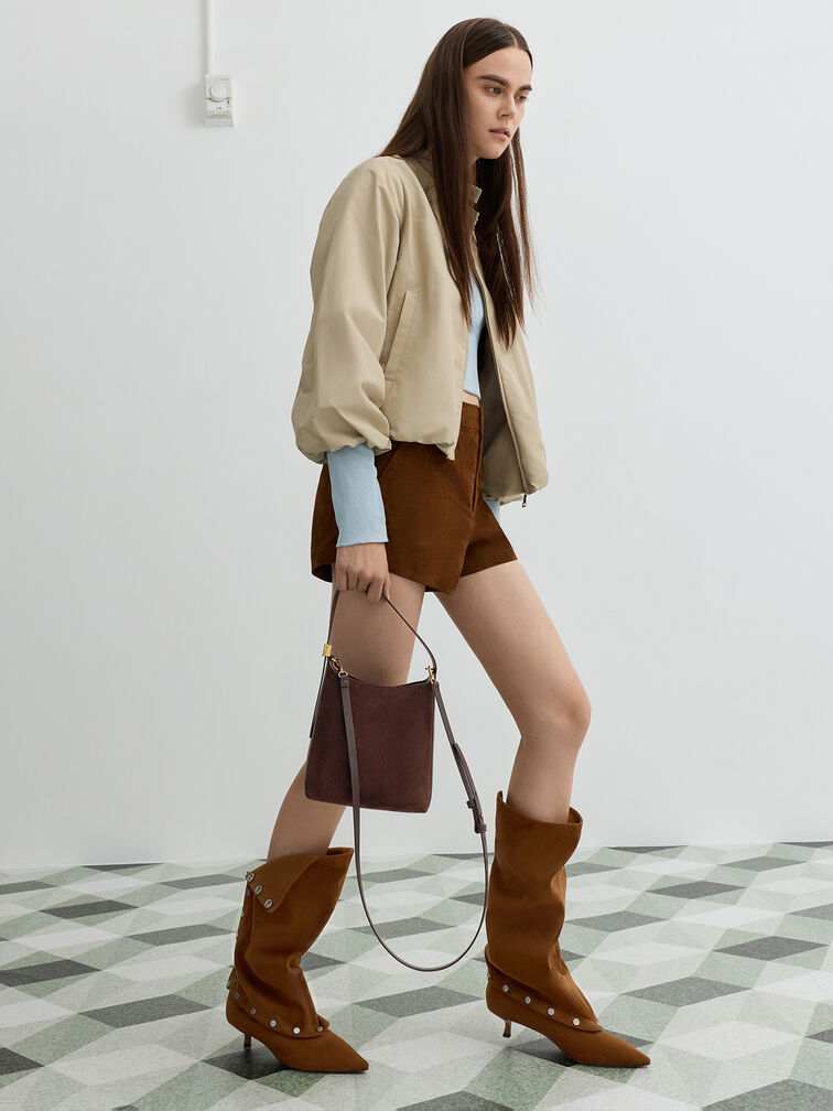 Edna Bucket Bag, Espresso Brown, hi-res