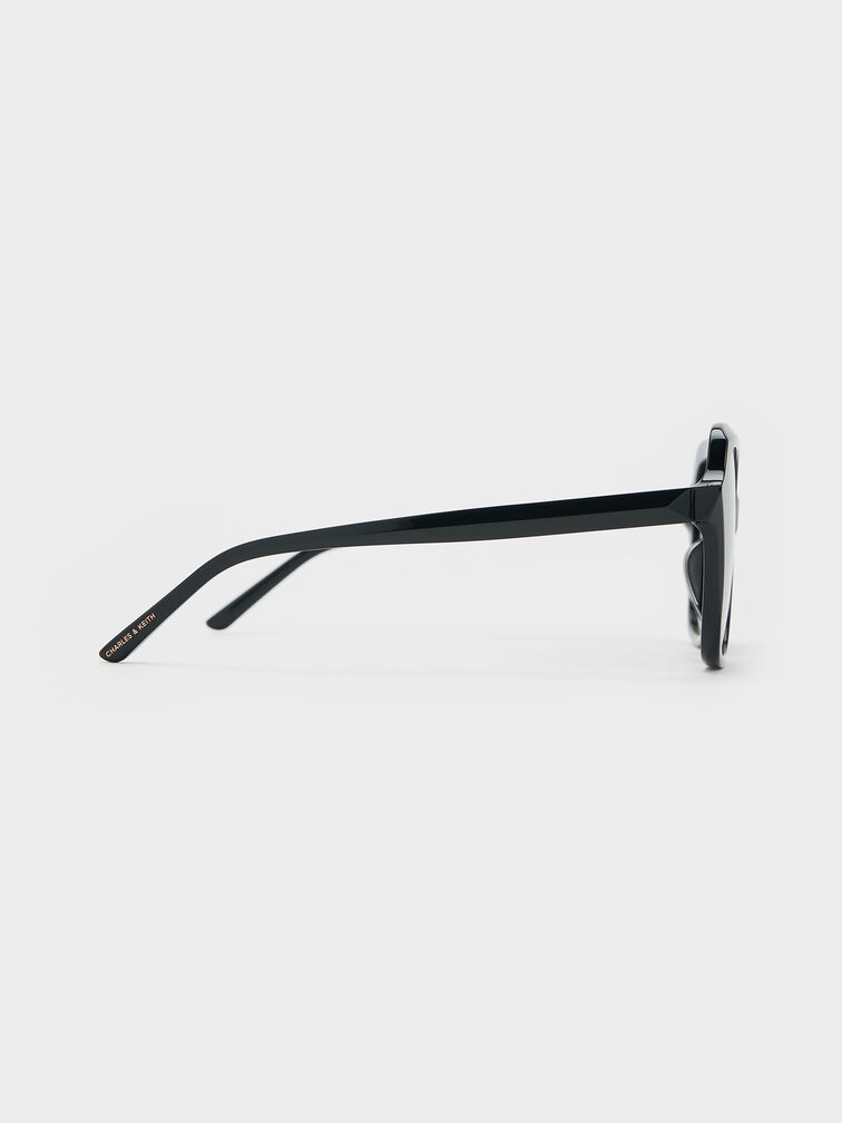 Izara Recycled Acetate Butterfly Sunglasses, Black, hi-res