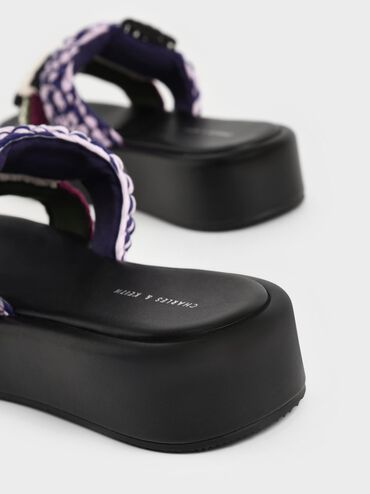 Knitted Platform Sandals, Multi, hi-res