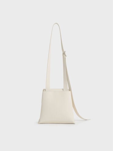 Marceline Trapeze Crossbody Bag, Cream, hi-res