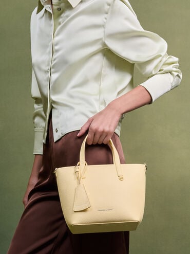 Mini Beryl Tote Bag, Butter Yellow, hi-res