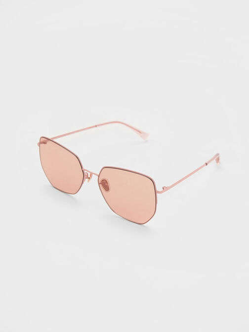 Recycled Acetate Butterfly Sunglasses, Pink, hi-res