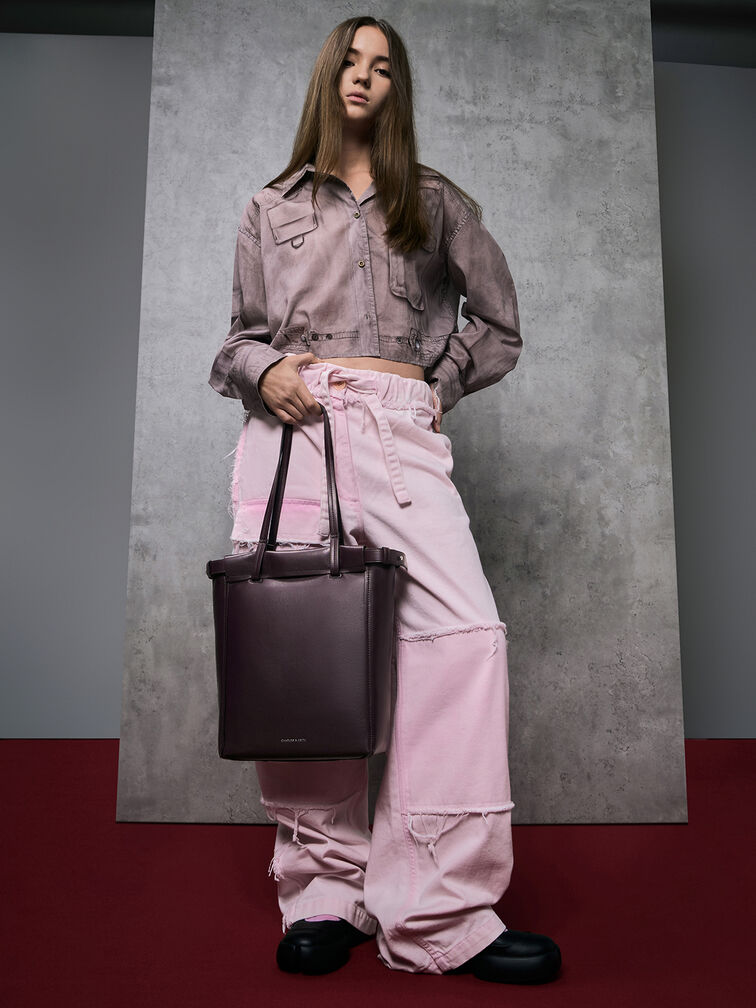 Ellis Tote Bag, Plum, hi-res