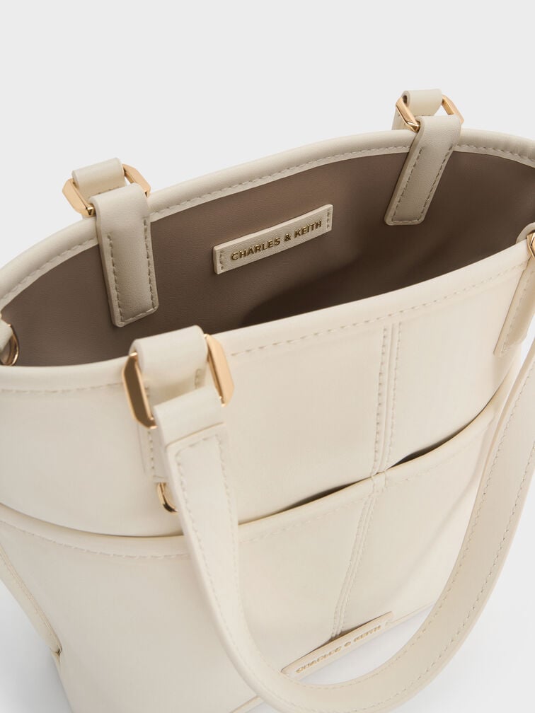 Addison Knotted-Rope Reversible Tote Bag, Cream, hi-res