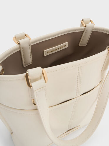 Addison Knotted-Rope Reversible Tote Bag, Cream, hi-res