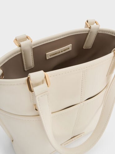 Addison Knotted-Rope Reversible Tote Bag, Cream, hi-res