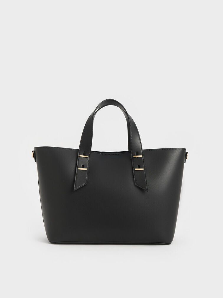 Shania Tote Bag, Black, hi-res
