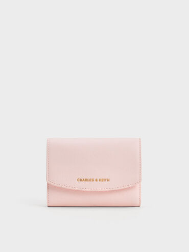 Briony Curved Flap Wallet, Light Pink, hi-res