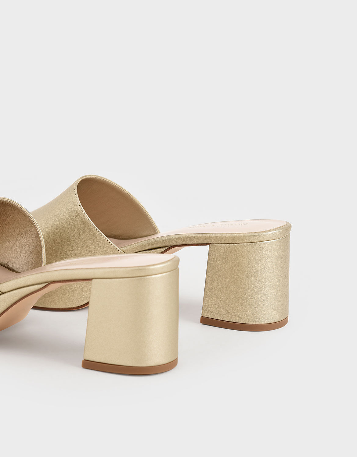 Platform Mules Gold