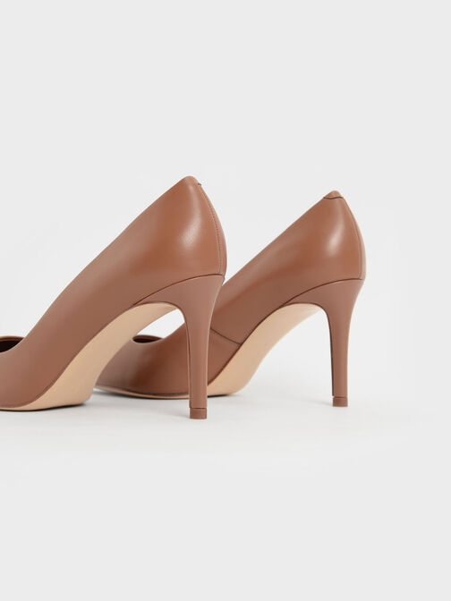 Emmy Pointed-Toe Stiletto Pumps, Brown, hi-res