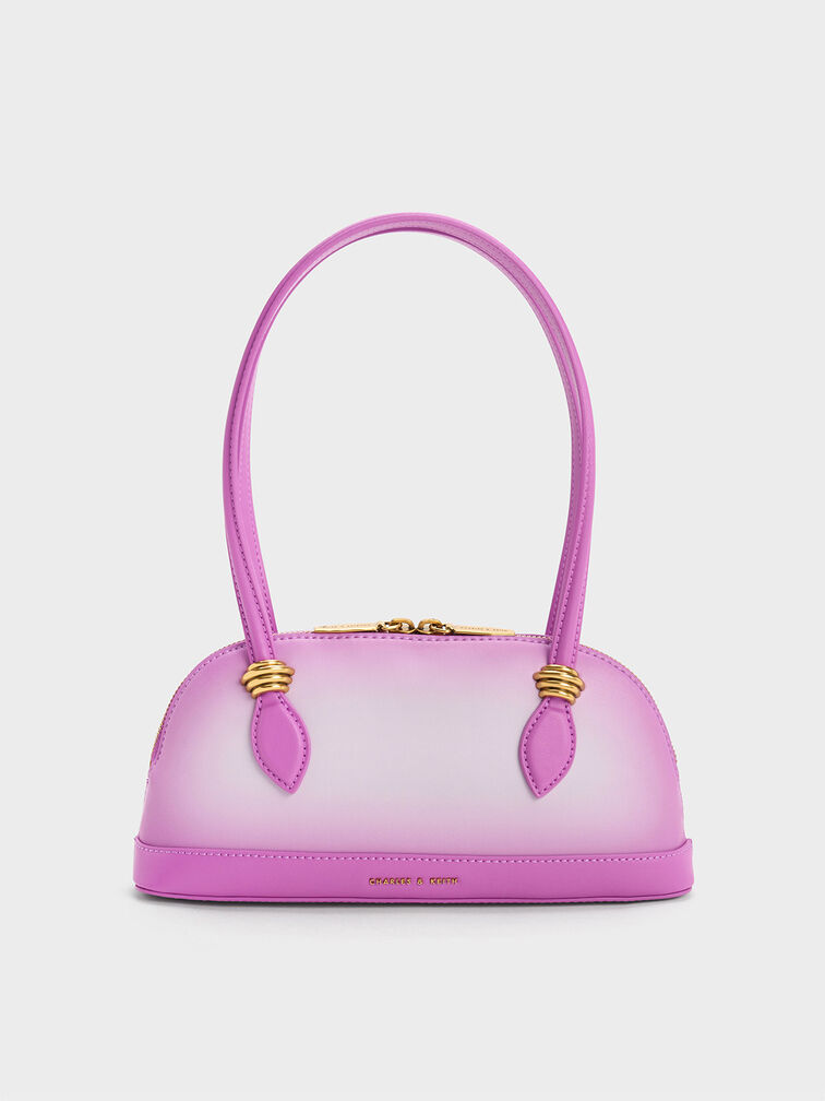 Trudy Ombre Elongated Handle Shoulder Bag, Purple, hi-res