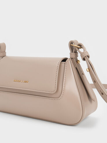 Olivia Trapeze Shoulder Bag, Taupe, hi-res