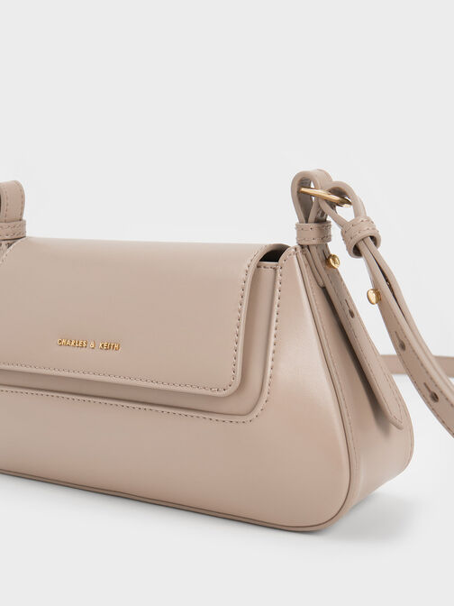 Olivia Trapeze Shoulder Bag, Taupe, hi-res