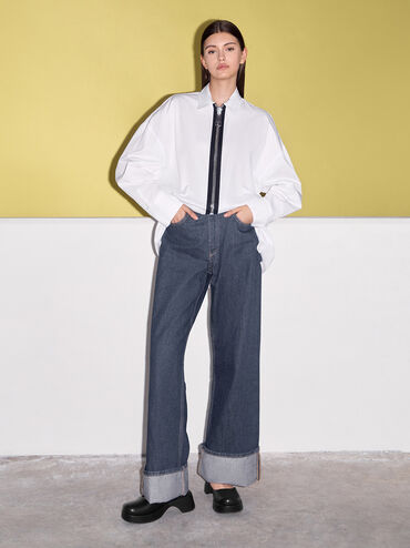 Nerina Ankle-Strap Platform Flats, Black, hi-res