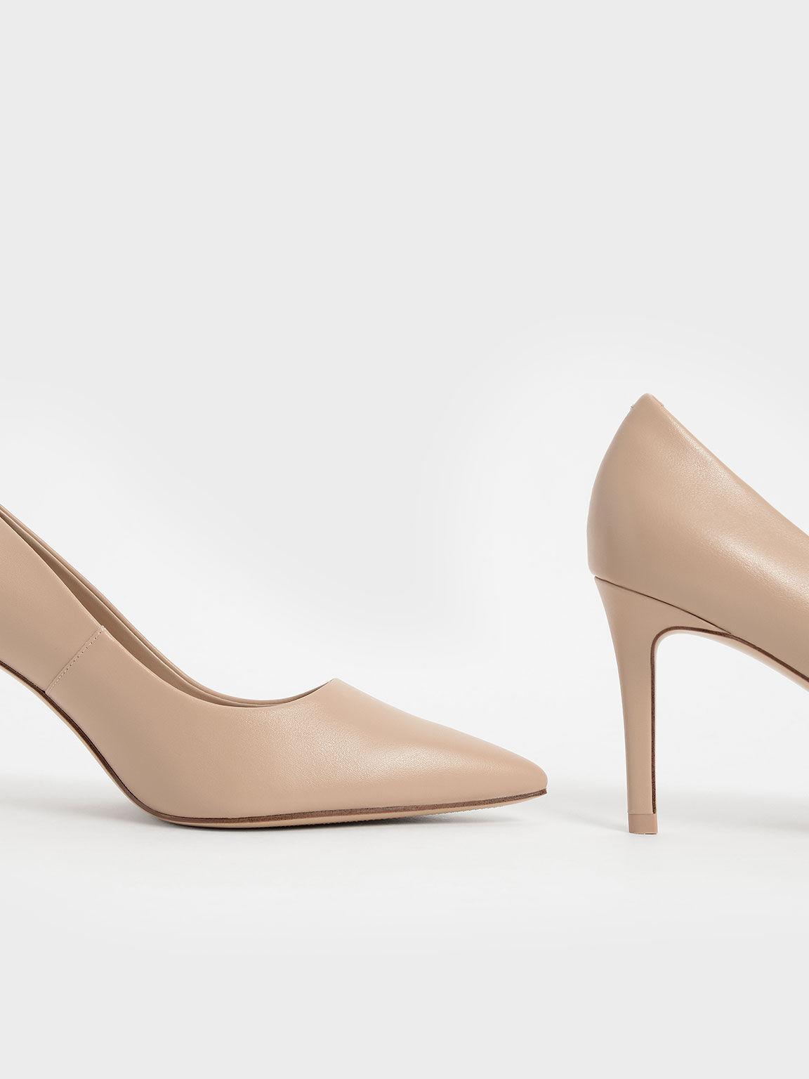 Nude open shop toe pump