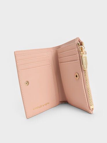Harmonee Top Zip Small Wallet, Light Pink, hi-res