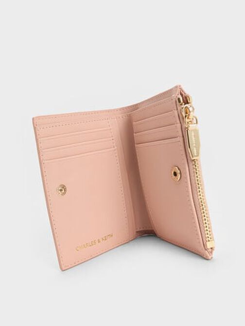 Harmonee Top Zip Small Wallet, Light Pink, hi-res